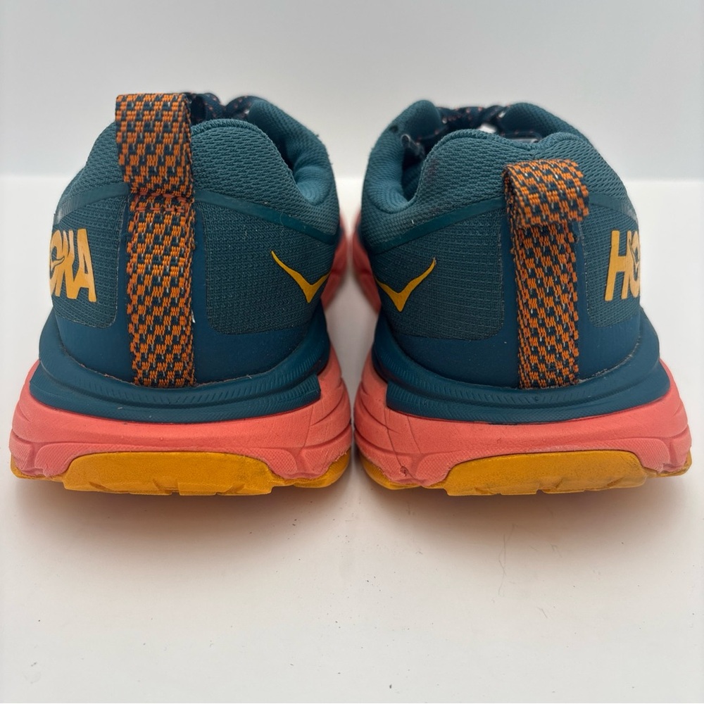 Hoka Men's Athletic Shoes in Teal and Coral - Picture 4 of 11
